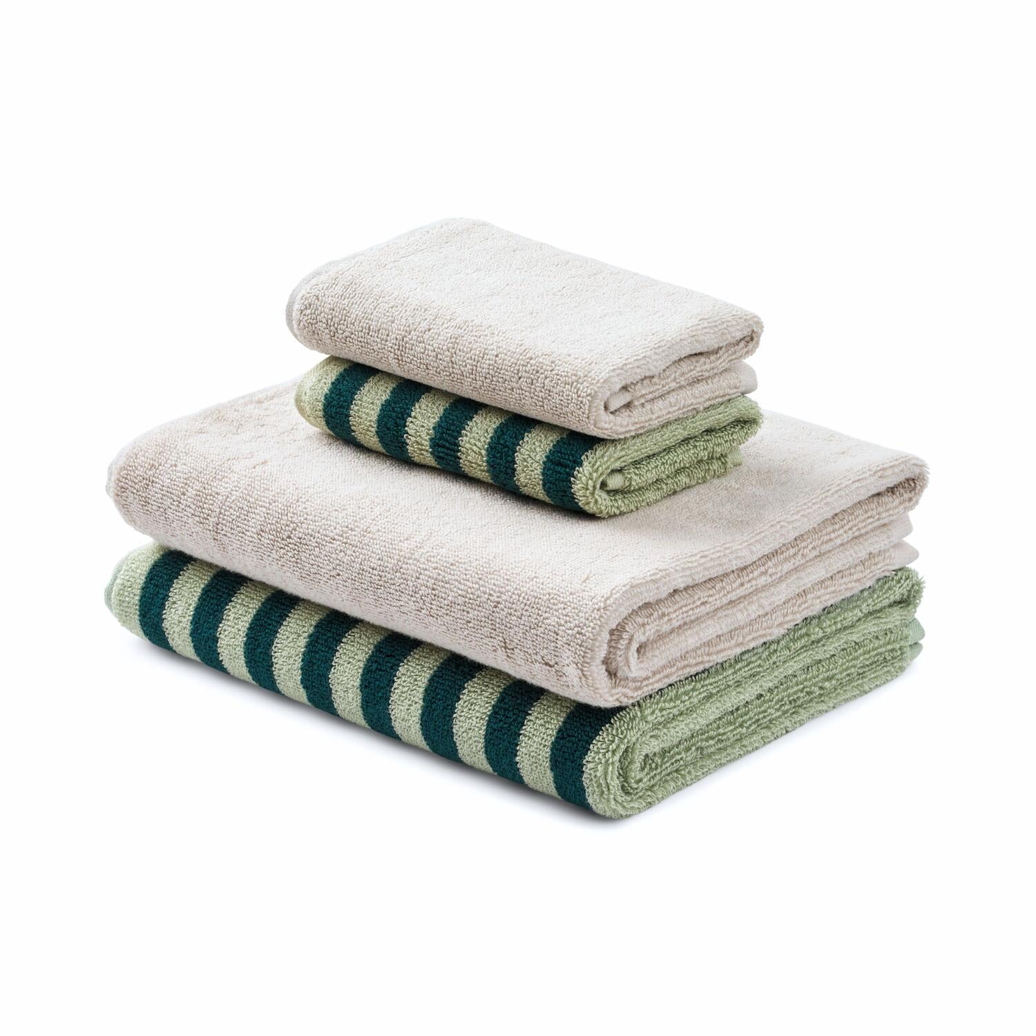 4 stk håndklæde sampak - Moonbeam/Sea Foam & Deep Teal